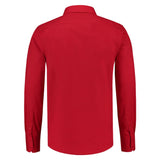 Lemon & Soda Poly-cotton Mix Poplin Shirt Long Sleeves for him rood achterkant LEM3935