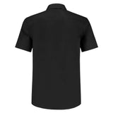 Lemon & Soda Poly-cotton Mix Poplin Shirt Short Sleeves for him zwart achterkant LEM3936