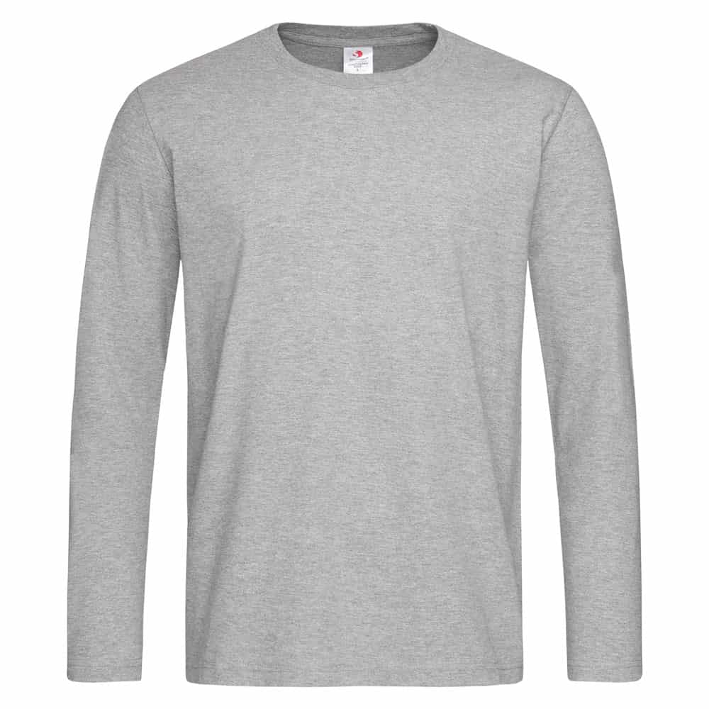 Stedman Comfort-T T-shirt Long Sleeves for him grijs melange STE2130