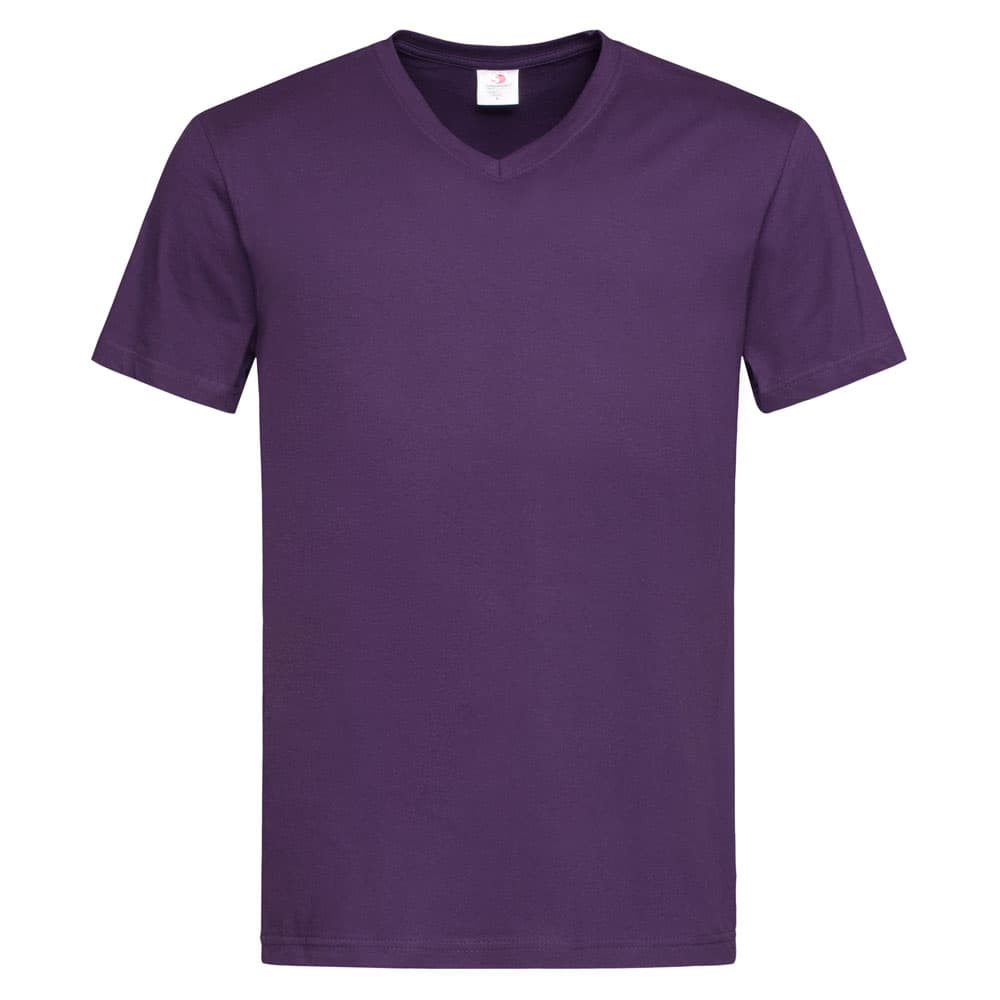 Stedman Classic-T V-neck T-shirt Short Sleeves for him paars STE2300