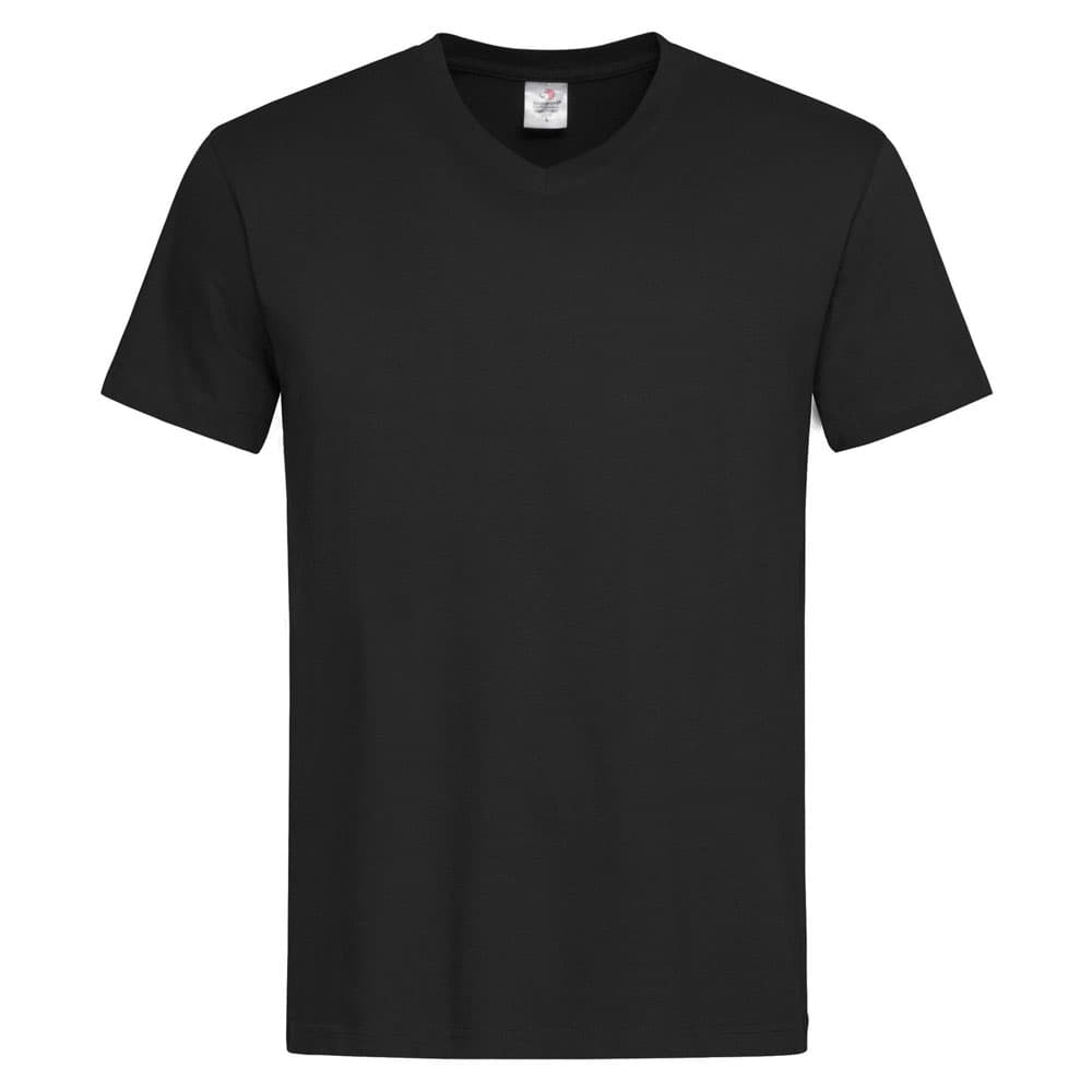 Stedman Classic-T V-neck T-shirt Short Sleeves for him zwart STE2300