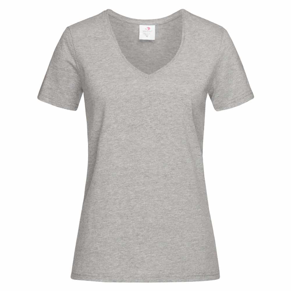 Stedman Classic-T V-neck T-shirt Short Sleeves for her grijs melange STE2700