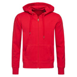 Stedman Select Hooded Zipsweater for him rood STE5610