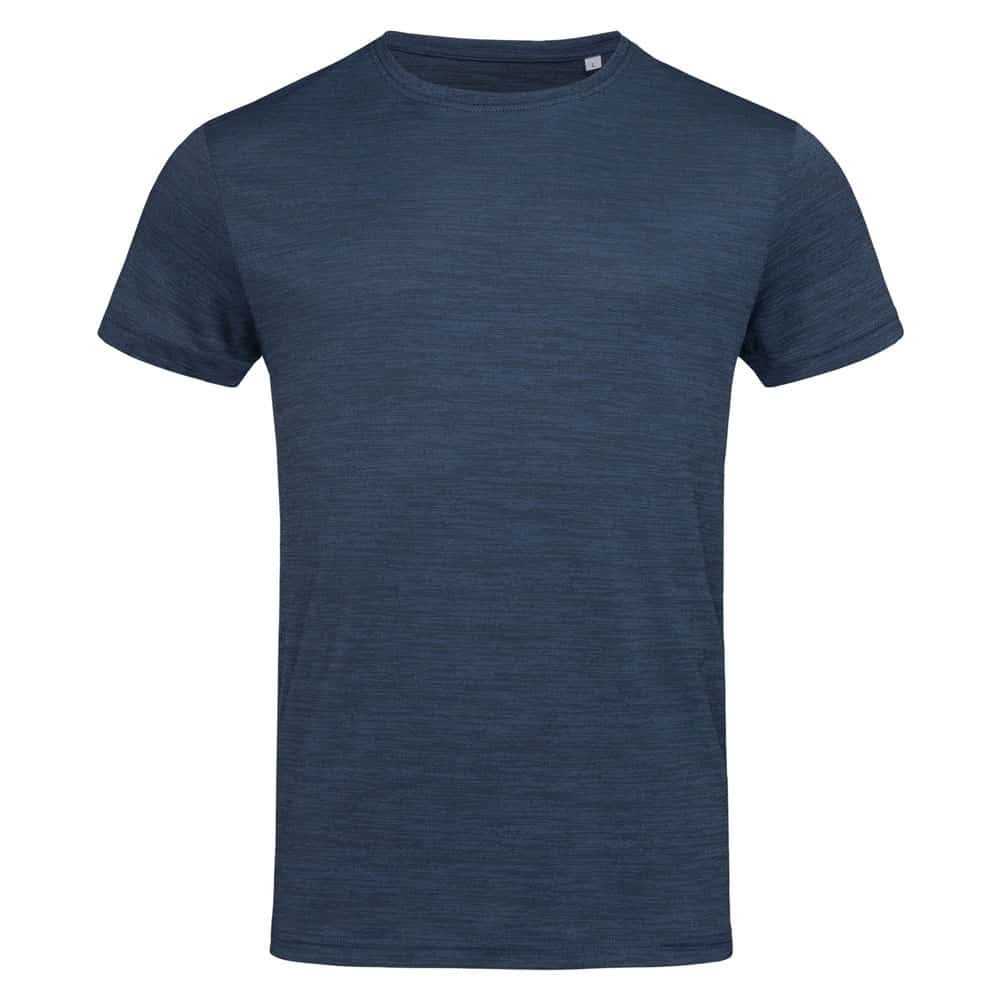 Stedman Sports-T Intense Tech T-shirt Short Sleeves for him marineblauw melange STE8020