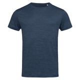Stedman Sports-T Intense Tech T-shirt Short Sleeves for him marineblauw melange STE8020
