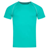 Stedman Active-dry Team Raglan Mesh T-shirt Short Sleeves for him bahama groen STE8030