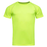 Stedman Active-dry Team Raglan Mesh T-shirt Short Sleeves for him fluor geel STE8030