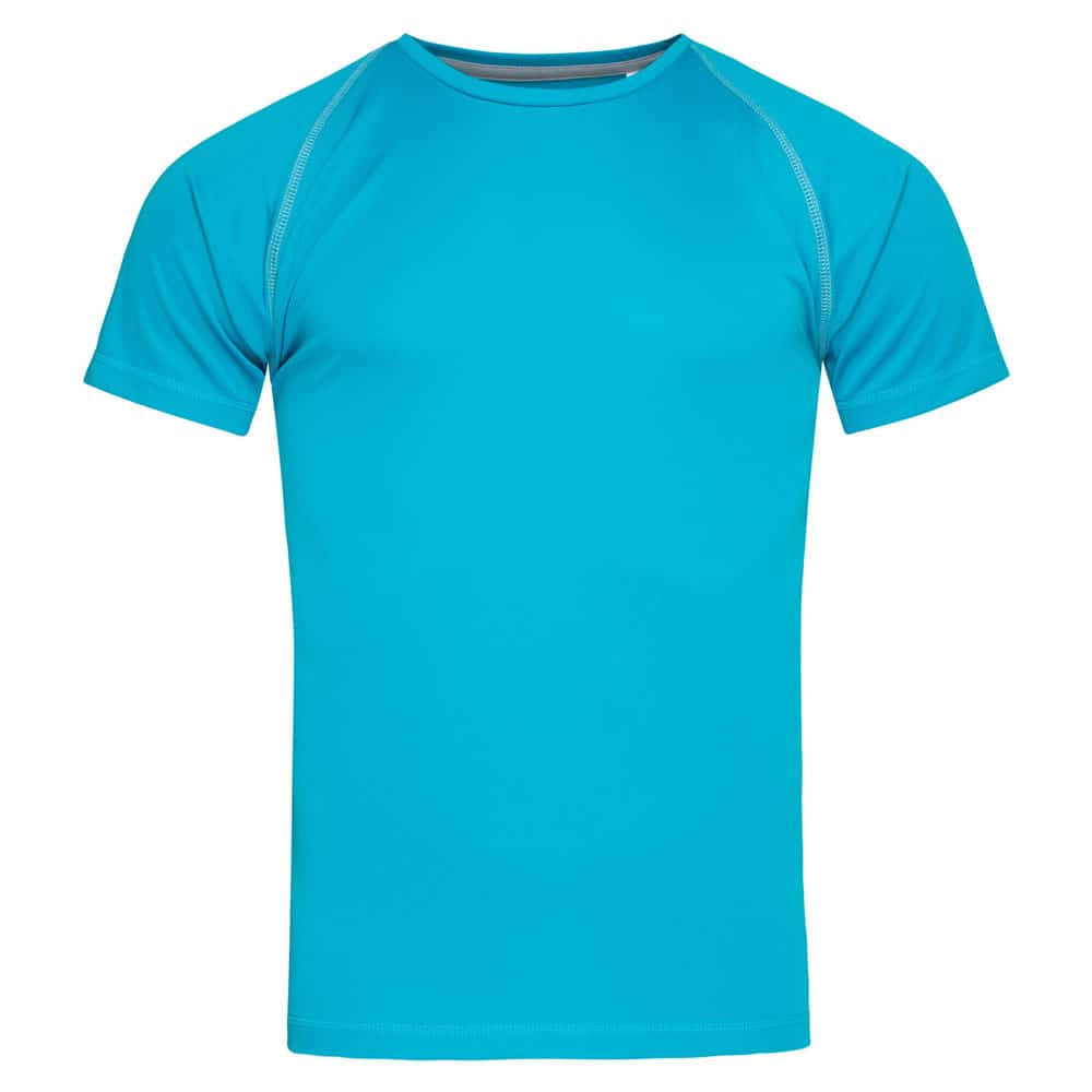Stedman Active-dry Team Raglan Mesh T-shirt Short Sleeves for him turquoise STE8030