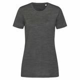 Stedman Sports-T Intense Tech T-shirt Short Sleeves for her donkergrijs melange STE8120