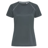 Stedman Active-dry Team Raglan Mesh T-shirt Short Sleeves for her donkergrijs STE8130