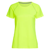 Stedman Active-dry Team Raglan Mesh T-shirt Short Sleeves for her fluor geel STE8130