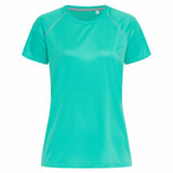 Stedman Active-dry Team Raglan Mesh T-shirt Short Sleeves for her groen STE8130