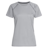 Stedman Active-dry Team Raglan Mesh T-shirt Short Sleeves for her zilver STE8130