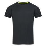 Stedman Active-dry Mesh Raglan T-shirt Short Sleeves for him zwart STE8410