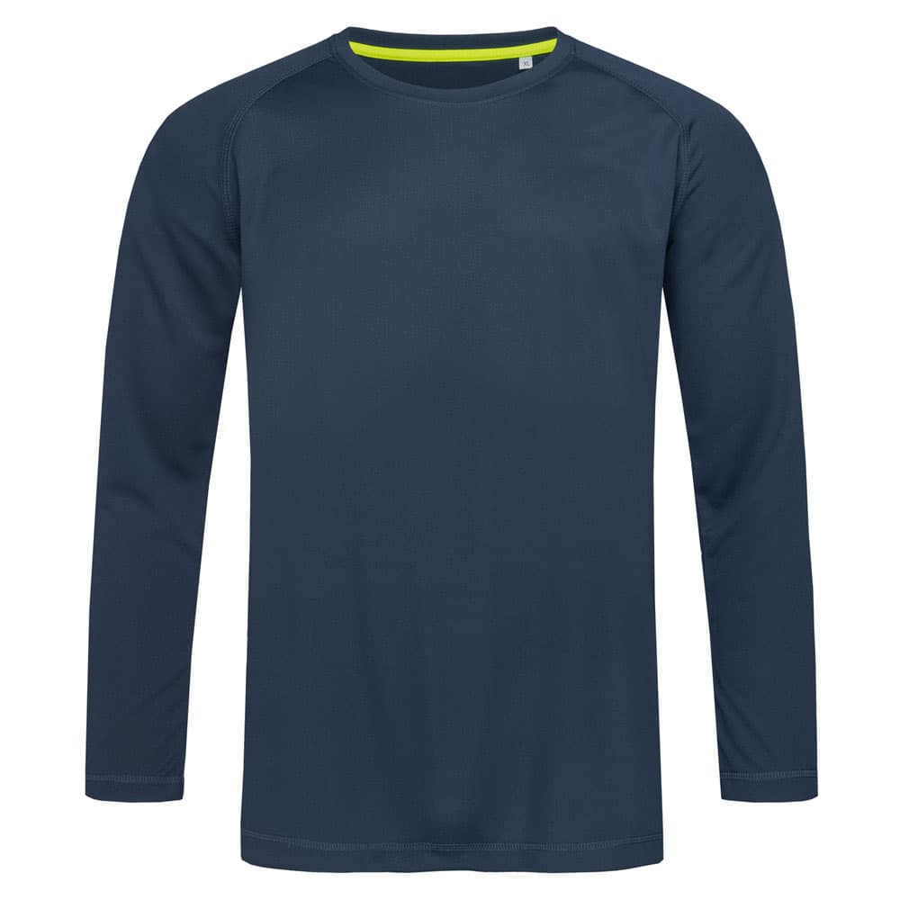 Stedman Active-dry Mesh Raglan T-shirt Long Sleeves marineblauw voorkant STE8420