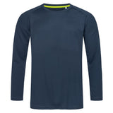 Stedman Active-dry Mesh Raglan T-shirt Long Sleeves marineblauw voorkant STE8420