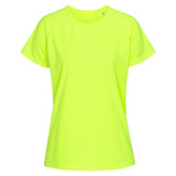 Stedman Active-dry Mesh Raglan T-shirt Short Sleeves for her fluor geel voorkant STE8500