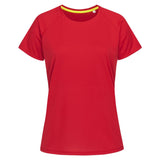 Stedman Active-dry Mesh Raglan T-shirt Short Sleeves for her rood voorkant STE8500