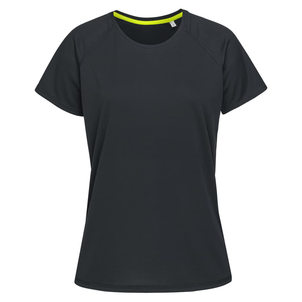 Stedman Active-dry Mesh Raglan T-shirt Short Sleeves for her zwart STE8500